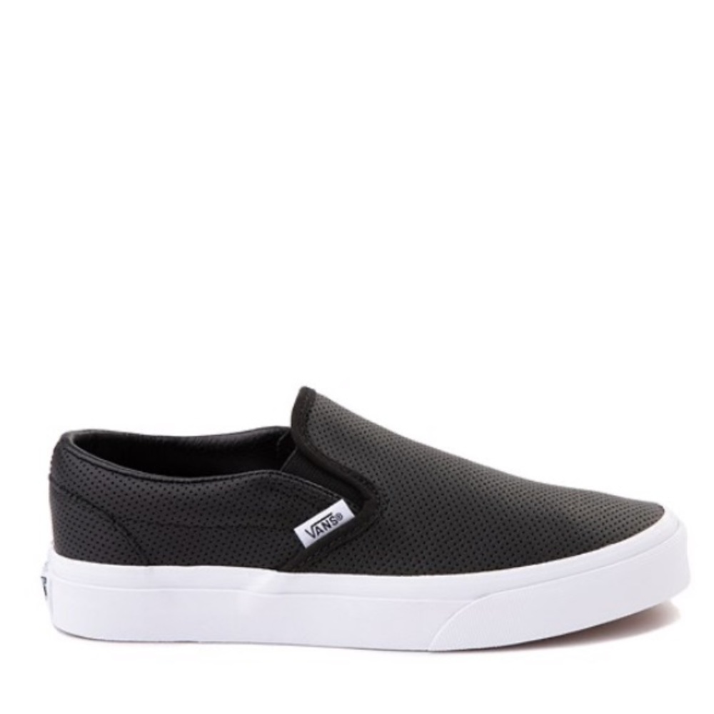 black slip on vans (textured)